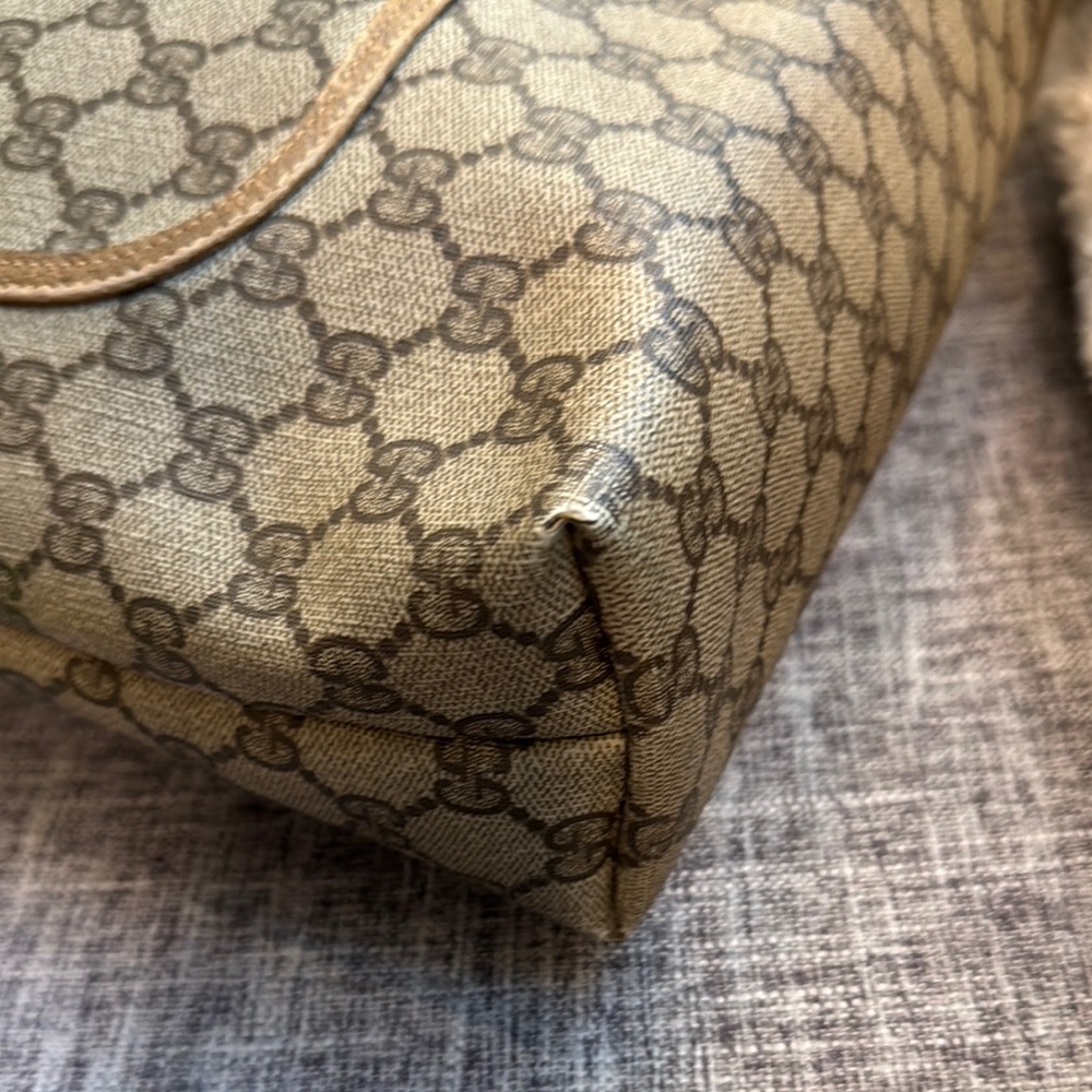 Authentic Gucci Beige Monogram Tote/ Shoulder Bag… - image 7